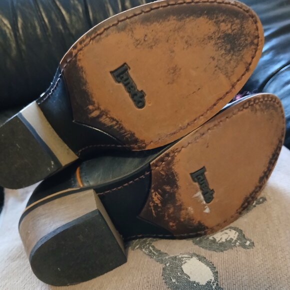 Authentic Laredo Women's Sapphyre Leather Western Booties Round Toe - Picture 4 of 13